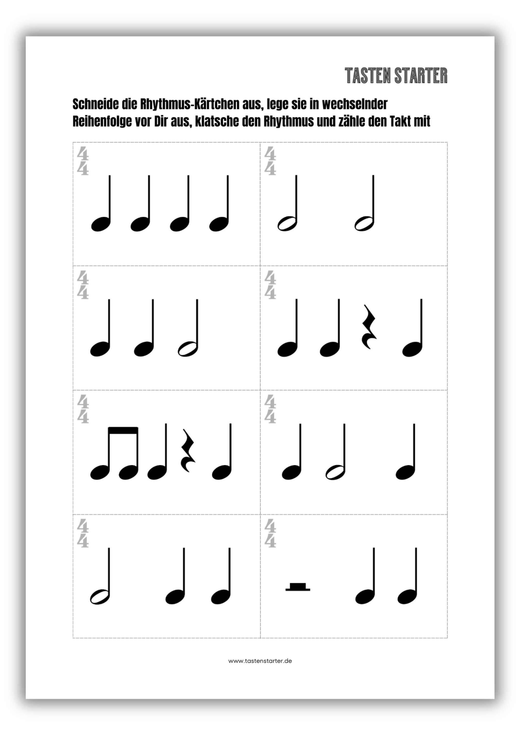 Rhythmus-Kaertchen - Tasten Starter